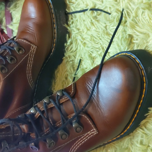 Sz 8 Women's Brown Chunky Dr. Martens Boots Used Excellent Condition - Picture 7 of 7
